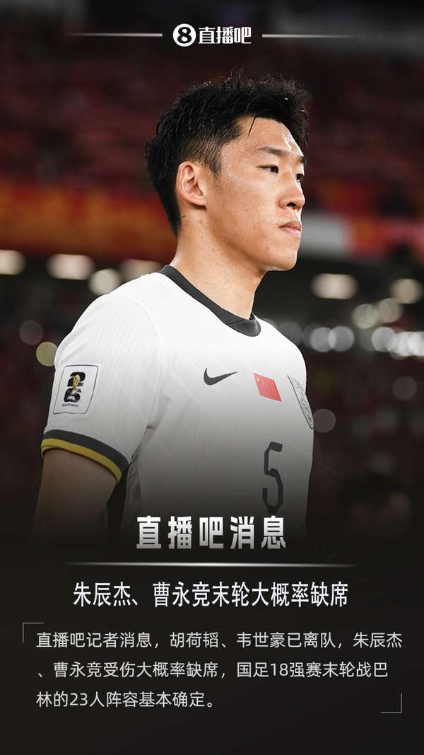 国足18强赛收官战阵容出炉 四将因伤停憾别巴林之战